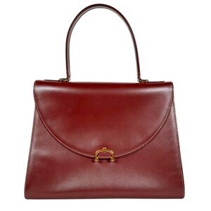 CARTIER Must Line Leather Top Handle Bag in Bordeaux